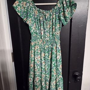 Sienna Sky Green Floral Maxi Dress